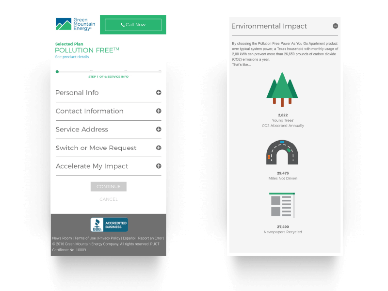 Green Mountain Energy Responsive Design